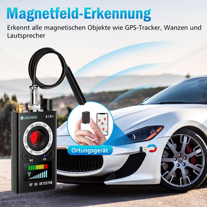 JMDHKK K18+ Versteckter Kamera Spionagekamera-Finder, Wanzendetektor, Magnetfeld-Detektor, Abhörgerä