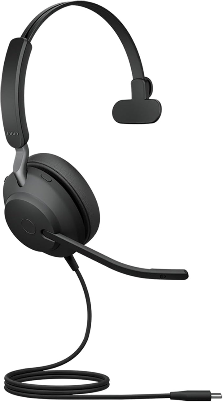Jabra Evolve2 40 SE - Mono-Headset mit verlängertem USB-C-Kabel, Geräuschunterdrückung und 3-Mikrofo