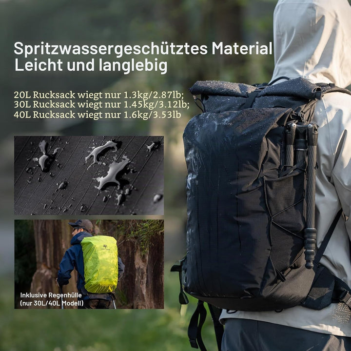 PGYTECH OnePro Ultralight Kamerarucksack Erweiterbar 20L-40L Outdoor Reisen Lila 30L, Lila 30L