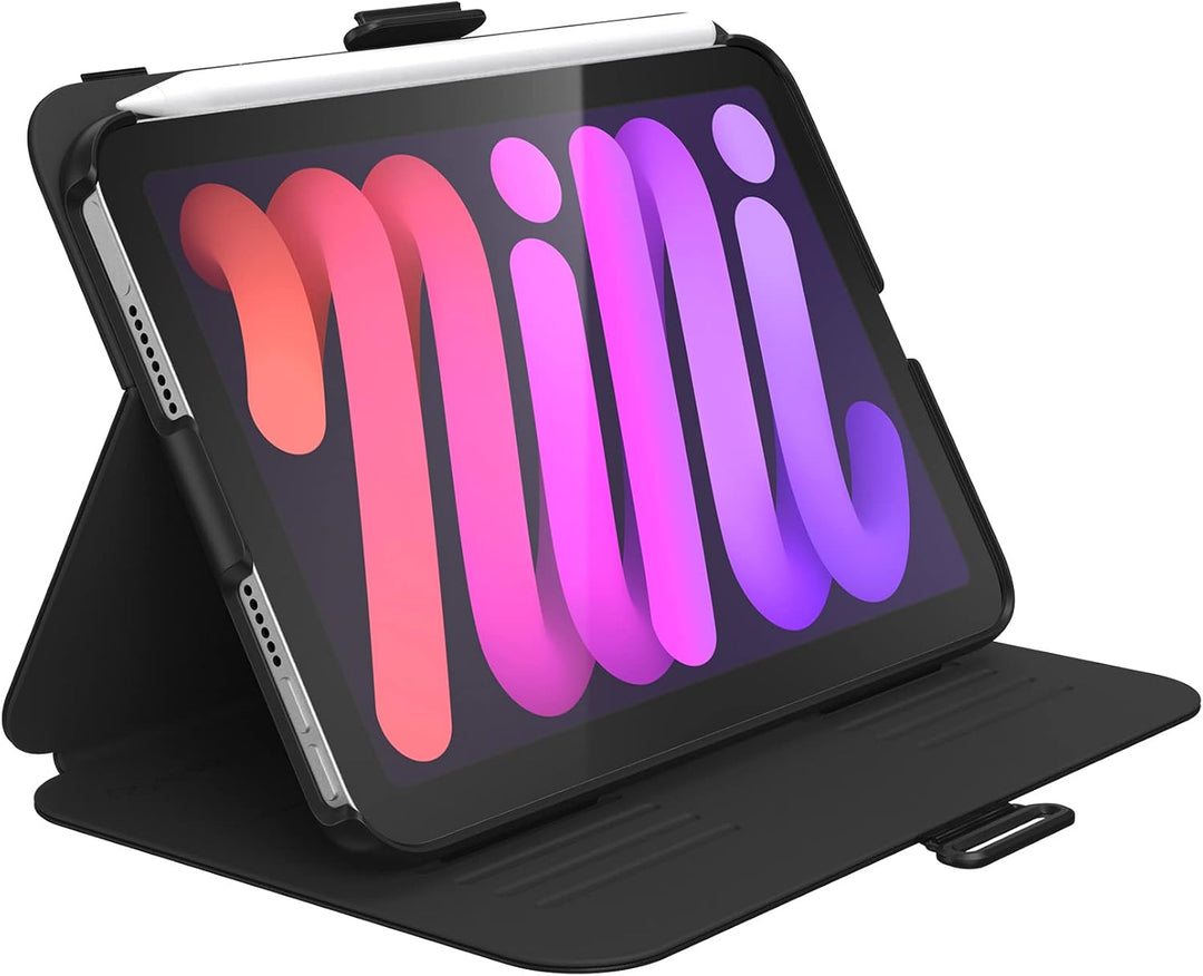 Speck Products Balance Folio iPad mini (2021) Hülle und Ständer, Schwarz/Schwarz schwarz / schwarz,