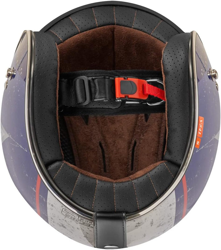 Bogotto V541 Rebel Jethelm (Red/Blue,XS) XS Rot/Blau, XS Rot/Blau