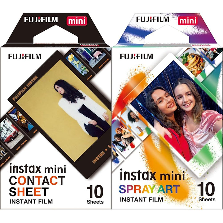 instax Mini Film Spray Art Border, 10 Shot Pack & Mini Film, Contact Sheet (1x10 Aufnahmen), Farbig