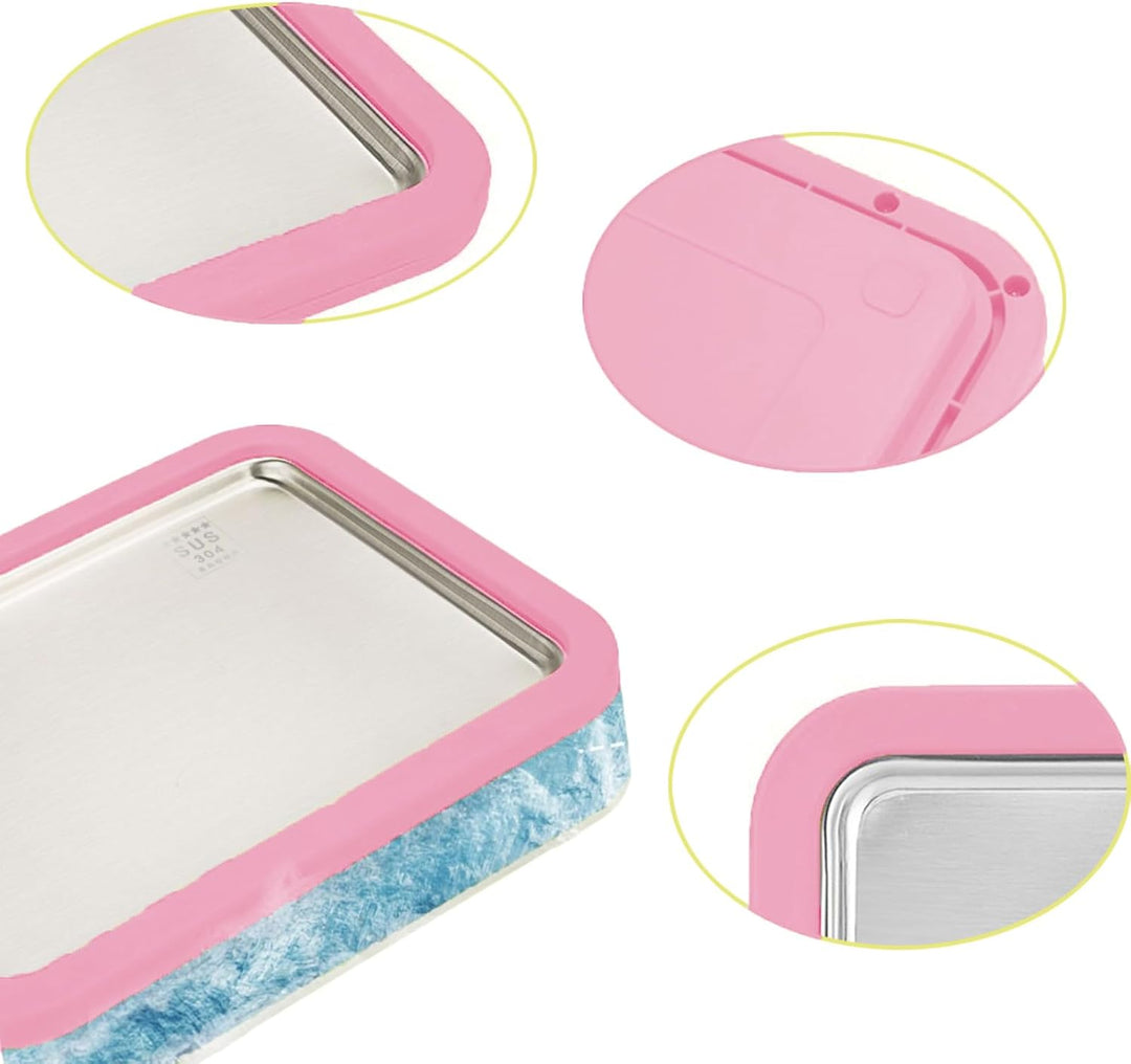 Eisplatte Eis Rolls zum Eis Machen DIY, Rolled Ice Cream Maker, mit 2 Spateln für Kinder, Zuhause, F