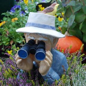 AK Spanner mit Fernglas Gartenfigur Gartendekoration