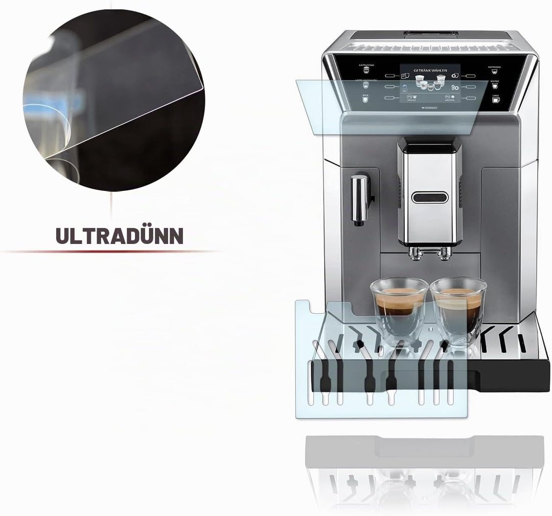 Abtropfblech Kratzschutz Folie und Display Schutzfolie geeignet für DeLonghi PrimaDonna ECAM CLASS 5