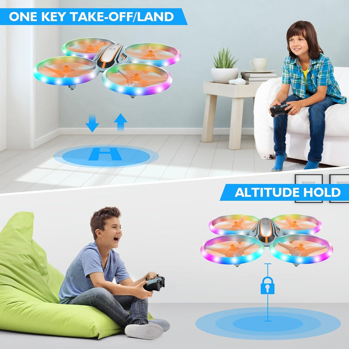 i9 Drohne für Kinder, RC Quadrocopter mit Kopflos Modus, Höhenhaltung und 3D Flip, Spielzeug und Ges