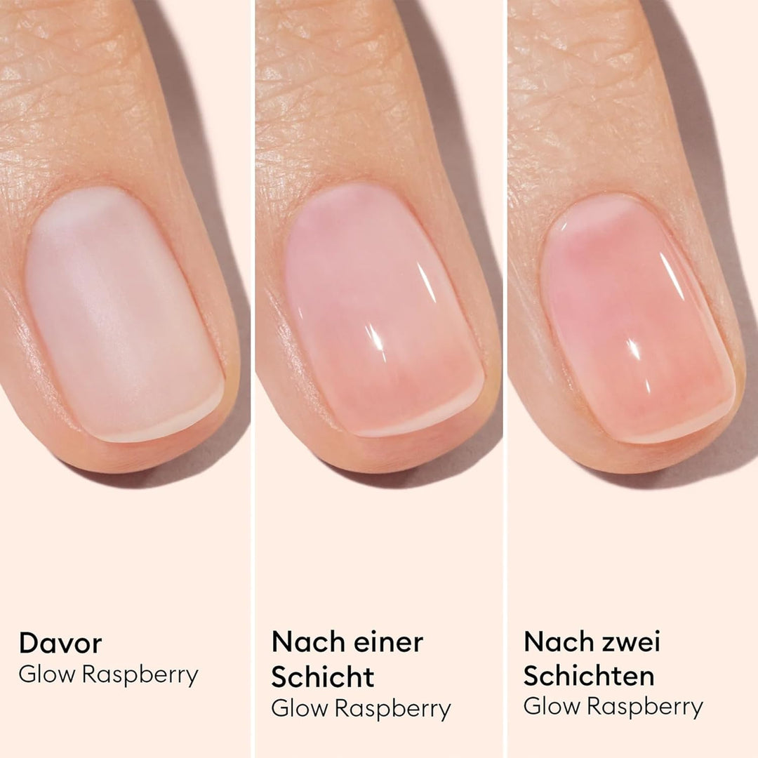 Manucurist Active Glow Himbeer-Geschenkset & grünes Öl – Enthält: 1 Pflege- und Make-up- Nagellack,