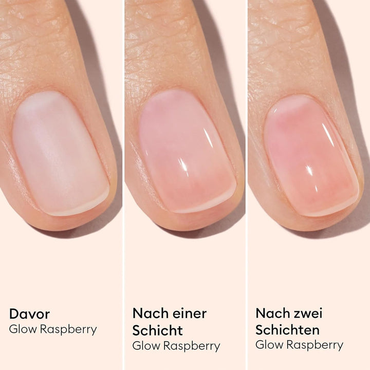 Manucurist Active Glow Himbeer-Geschenkset & grünes Öl – Enthält: 1 Pflege- und Make-up- Nagellack,