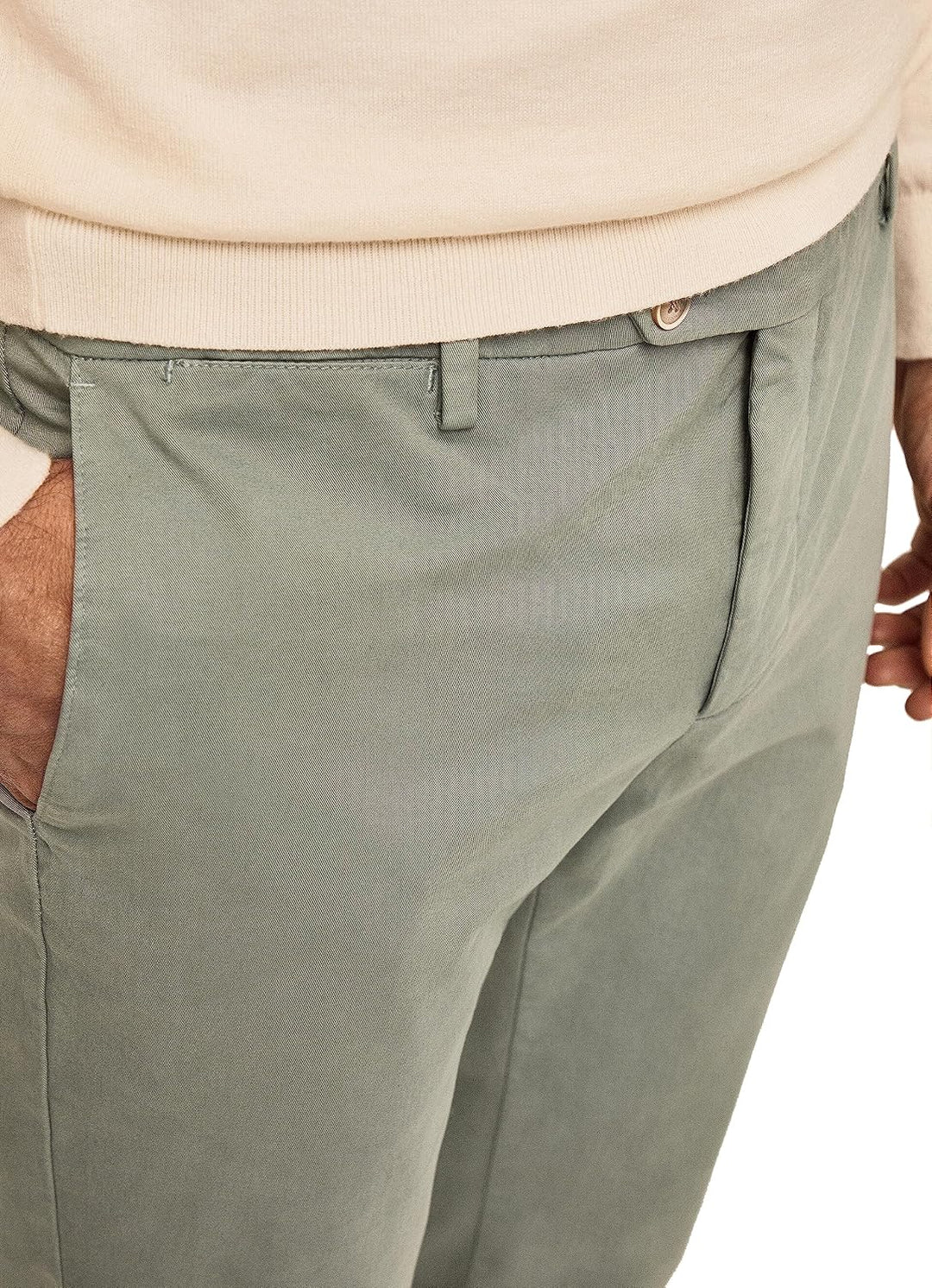 Hackett London Herren Hose Core Kensington 28W / 30L Dusty Green, 28W / 30L Dusty Green