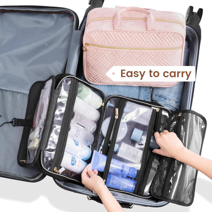 LOVEVOOK Handgepäck Rucksack Flugzeug, 40L Gross Reiserucksack Damen, Kulturtasche Damen wasserdicht