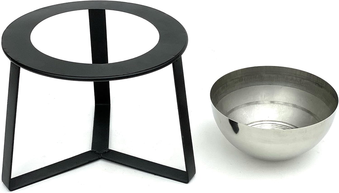 DanDiBo Blumenhocker Metall mit Topf Schwarz Silber 18 cm Blumenständer 96091 S Blumensäule Modern P
