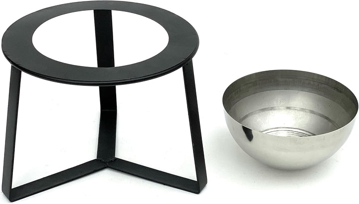 DanDiBo Blumenhocker Metall mit Topf Schwarz Silber 18 cm Blumenständer 96091 S Blumensäule Modern P