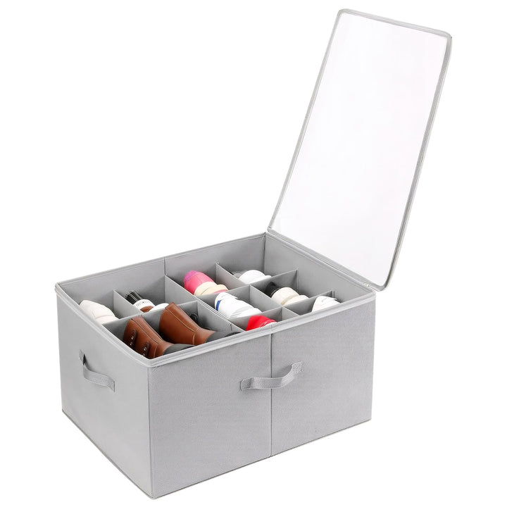Aufbewahrungsbox für Schuhe, Schuh Aufbewahrungssysteme mit 12 Fächern, Schuhorganizer für Closet, m