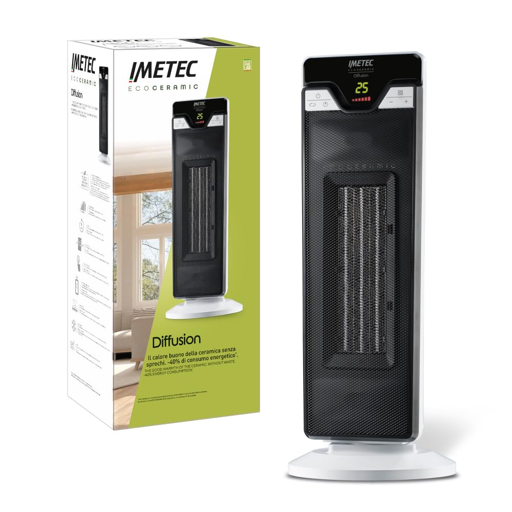 Imetec Eco Ceramic Diffusion, Elektroheizung, Heizlüfter, Schwingkörper, Keramiktechnologie, geringe