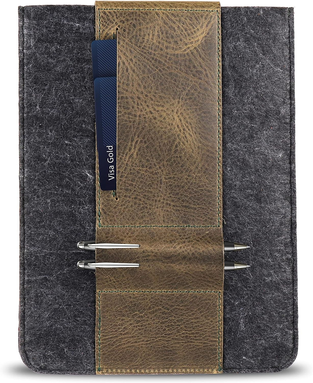 MegaGear Echtleder Tablet Hülle für iPad Pro 11 Zoll, Alle Generationen iPad Air & iPad (Grün, 11 In