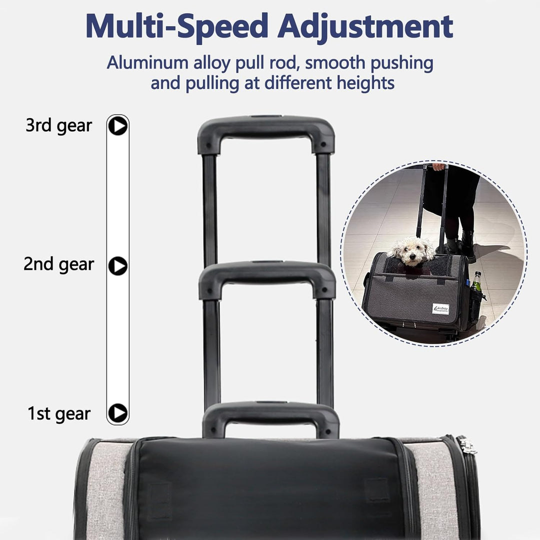 Galatée Reisetasche Für Hunde Mit Abnehmbaren Rollen, Von Fluggesellschaften Zugelassene Transportbo