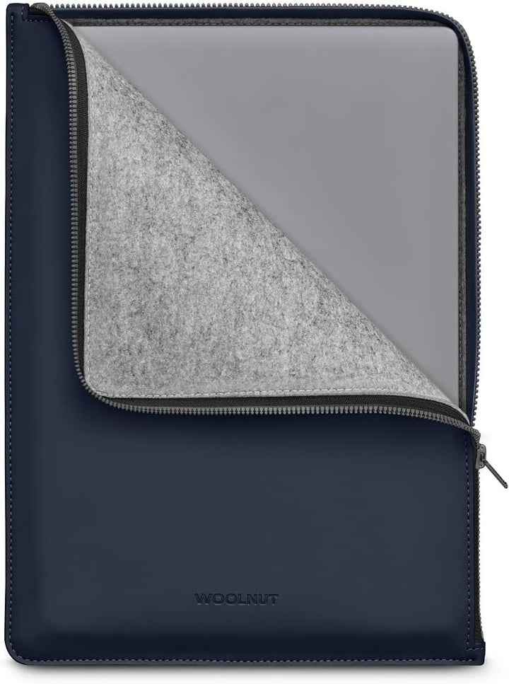 Woolnut Matte Coated PU Folio Zipper Sleeve Case Hülle Tasche für for 14 Zoll MacBook Pro / 13 Zoll