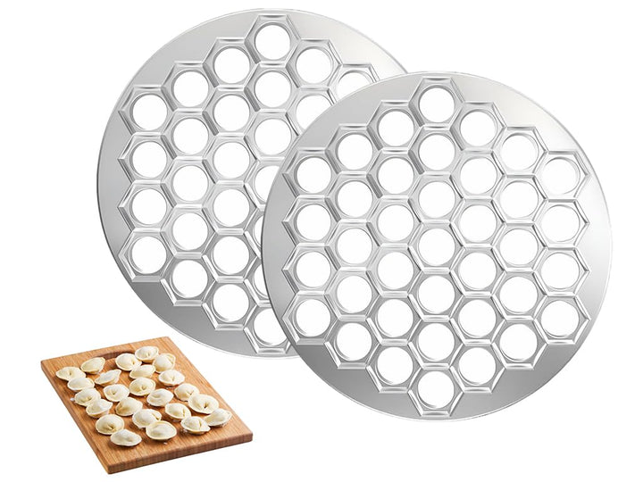 2 Stück Pelmeni Form, Pelmeni Maker mit 37 Löcher, Dumplings Ravioli Mold, Handgefertigter Teigtasch