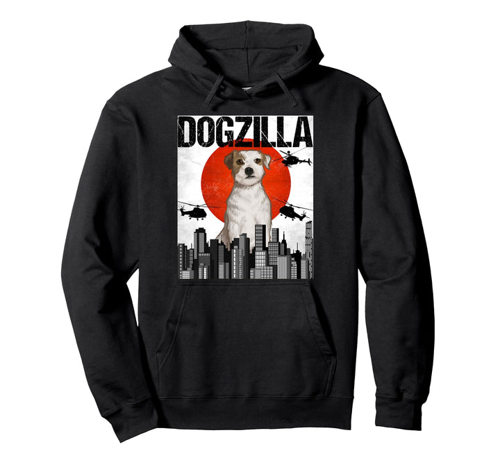 Lustiger japanischer Dogzilla Parson Russell Terrier Pullover Hoodie