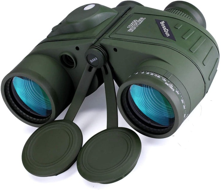 10x50 Marine Fernglas,Fernglas mit Nachtsicht Entfernungsmesser und Kompass, für Wassersport-Enthusi