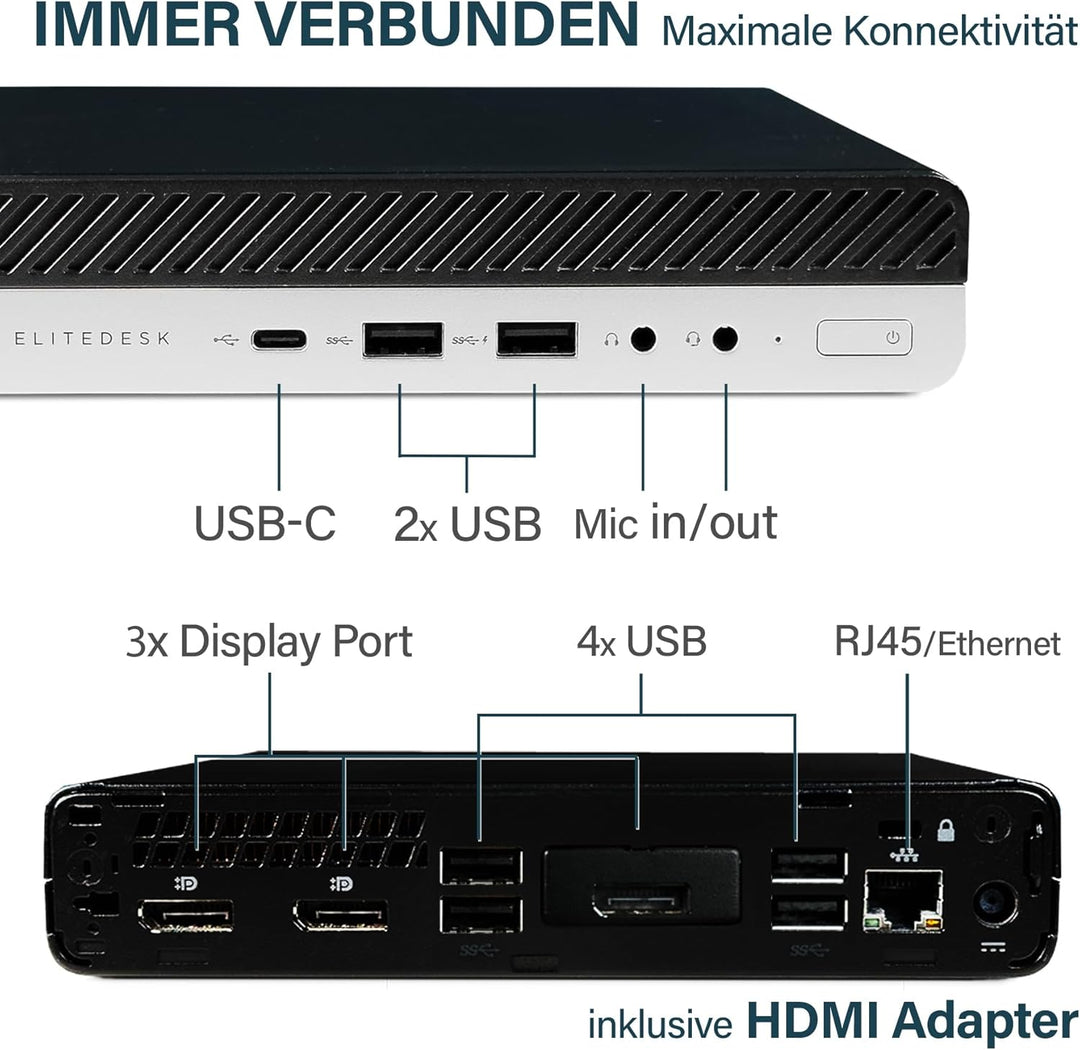 🆄🅽🆂🅴🆁 𝗧𝗜𝗣𝗣: Schneller НР Mini PC mit Intel i5 - Desktop Computer + Rechner für Büro & Office mit 3,5