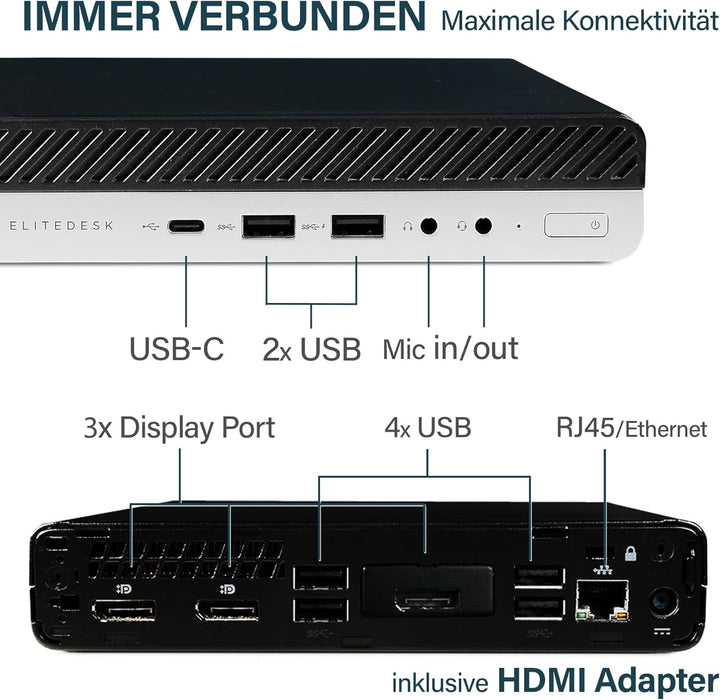 🆄🅽🆂🅴🆁 𝗧𝗜𝗣𝗣: Schneller НР Mini PC mit Intel i5 - Desktop Computer + Rechner für Büro & Office mit 3,5
