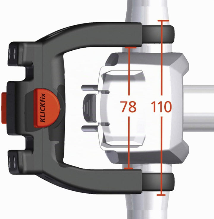 KLICKfix Zubehör Lenkeradapter E, Schwarz (Model 0211EB), One Size Ohne Schloss Lenkeradapter E + Di