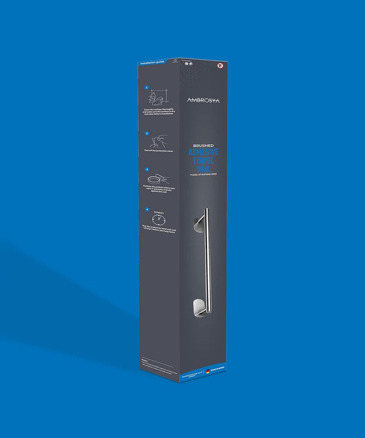 Ambrosya - Handtuchhalter ohne Bohren - Bad Haken Halter Halterung Handtuch Handtuchhaken Handtuchst