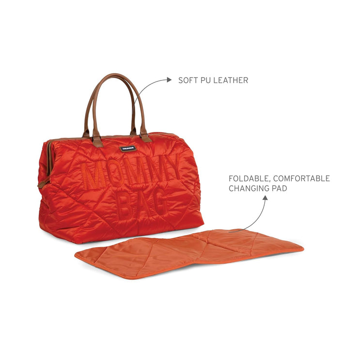 Childhome, Mommy Bag Wickeltasche - Gesteppt - Rot 55x30x40cm Jubiläumsauflage Rot Gesteppt, Rot Ges