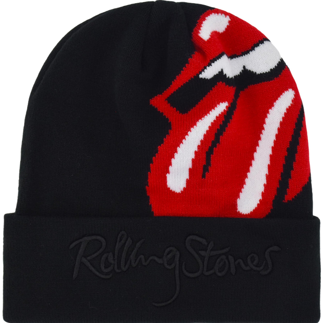 Concept One Unisex-Erwachsene The Rolling Stones Winter Knit Cap mit Jacquard Lips Logo und Manschet