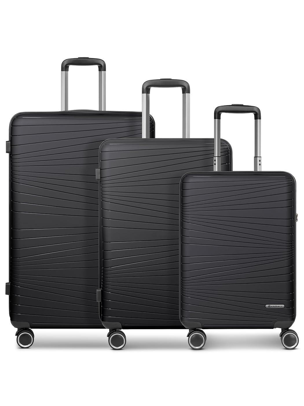 Franky Dallas 3.0 Hartschalen-Kofferset 3 teilig | Trolley-Set ausgestattet mit TSA-Schloss, 4 Rolle