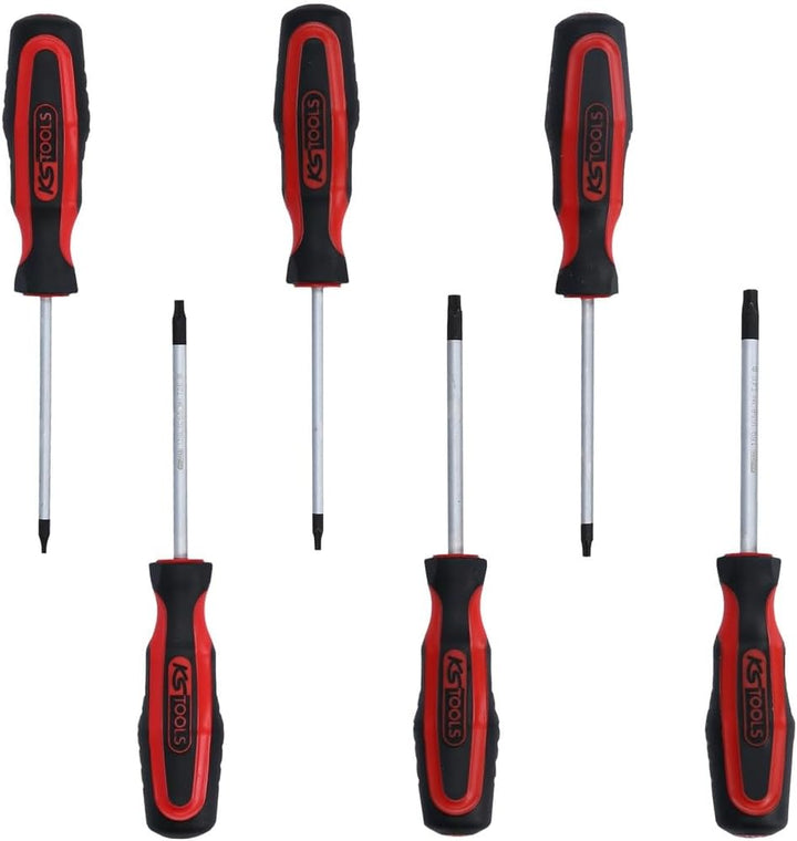 KS Tools 159.0040 ERGOTORQUEplus Schraubendreher-Satz, 6-tlg., TX mit Bohrung