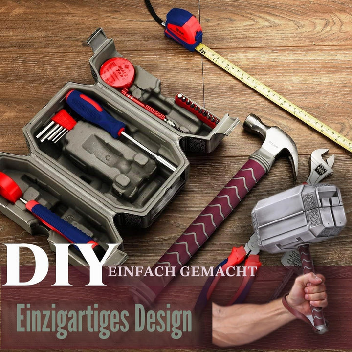 Hammer-Werkzeug-Set, tägliche Reparatur gefüllter Haushalt, Werkzeugkoffer, Zange, DIY-Reparatur-Kit