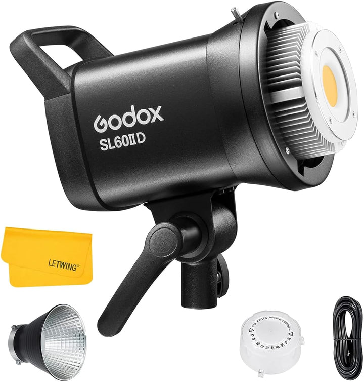 Godox SL60IID SL60II-D LED Video Lichter, 5600±200K, Upgraded CRI 96+, TLCI 97+, eingebaute 8 FX Eff