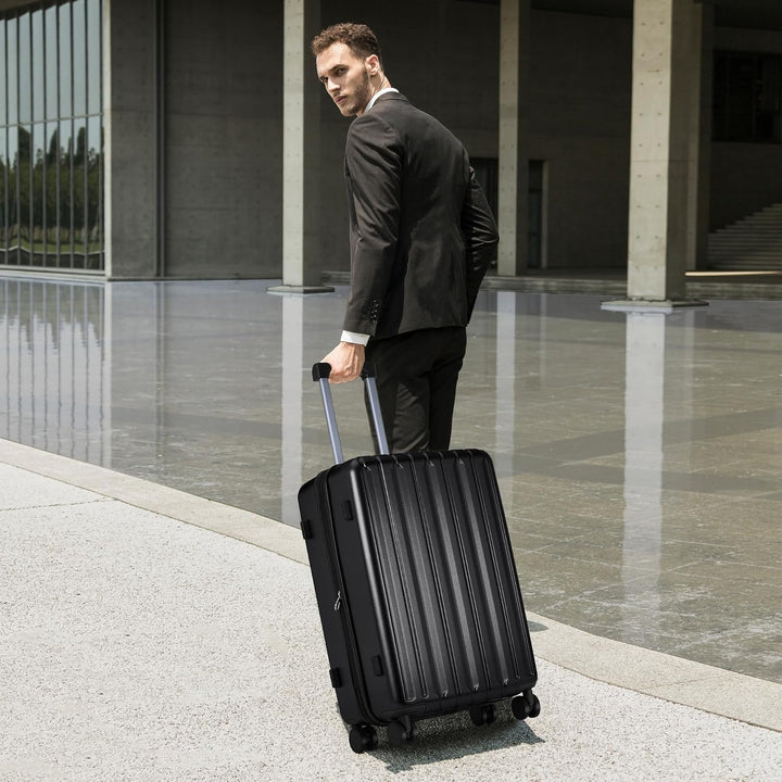 SHOWKOO Koffer Gross 75cm Hartschale Leicht Reisekoffer Polycarbonat Erweiterbar Haltbar Trolley Han