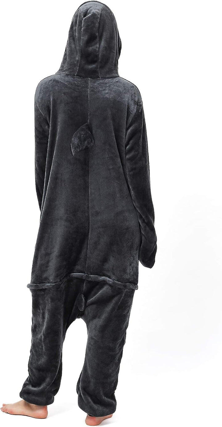 Katara 1744 (30+ Designs) Hai-Kostüm Black Shark, Unisex Onesie/ Pyjama-Qualität für Erwachsene & Te
