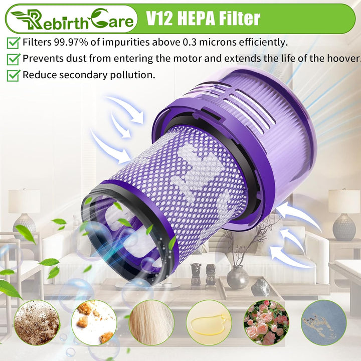 V12 Bürste für Dyson V12 Detect Slim Filter für Dyson V12 Ersatzteile Zubehör für V12 Staubsauger, E