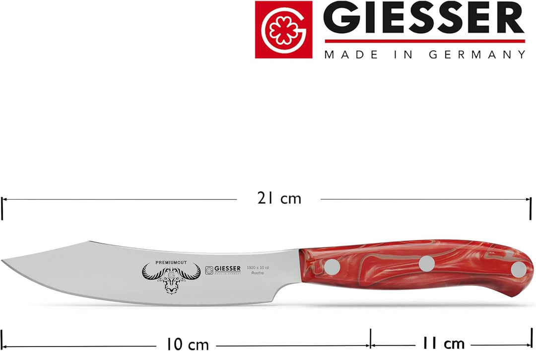 GIESSER seit 1776 - Made in Germany - Spickmesser 10 cm Red Diamond, PremiumCut Office No 1, Officem