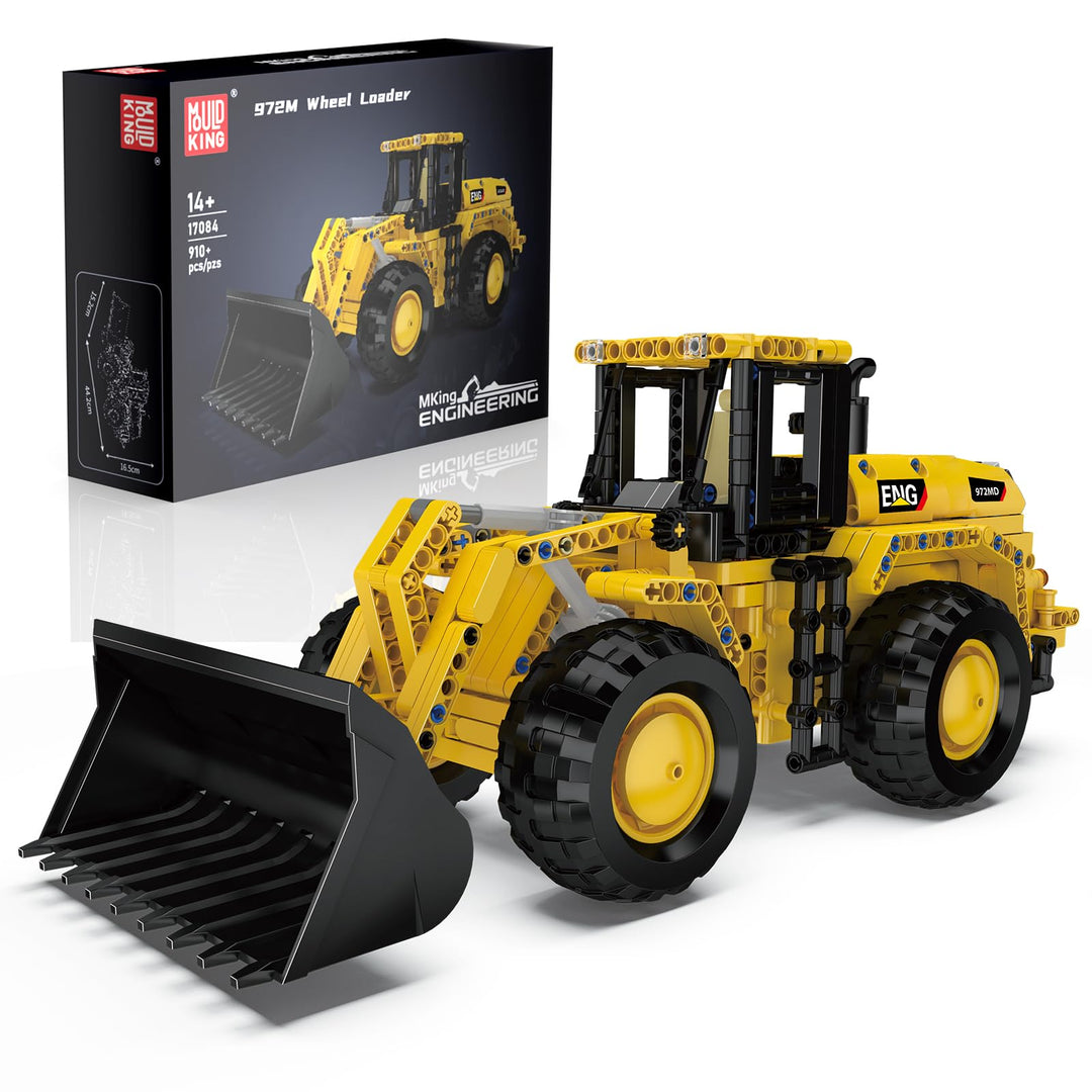Mould King Technic Baggerlader Bauset, 910 Teile mit Schaufel Konstruktionsspielzeug Modell, für Erw