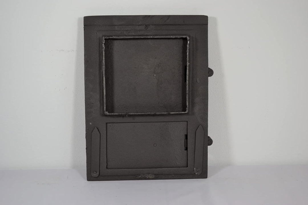 SEZAM Backofentür aus Gusseisen mit 2 Türen - mit Türriegel, Brotofentür - Steinofentür - Pizzaofent