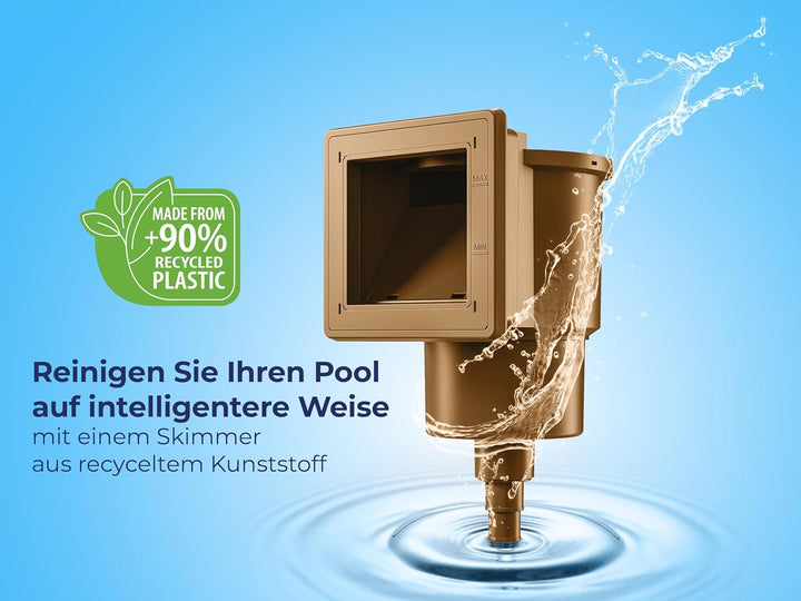 Gre AR100W - Skimmer für Standard-Pools + Ventilantrieb, Farbe braun Braun Einheitsgrösse, Braun Ein