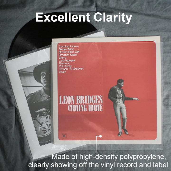 Schallplatten Hüllen 12 Zoll Aussenhüllen, 200 Stück Lp Schutzhüllen, Transparent Vinyl Hüllen, 12,7
