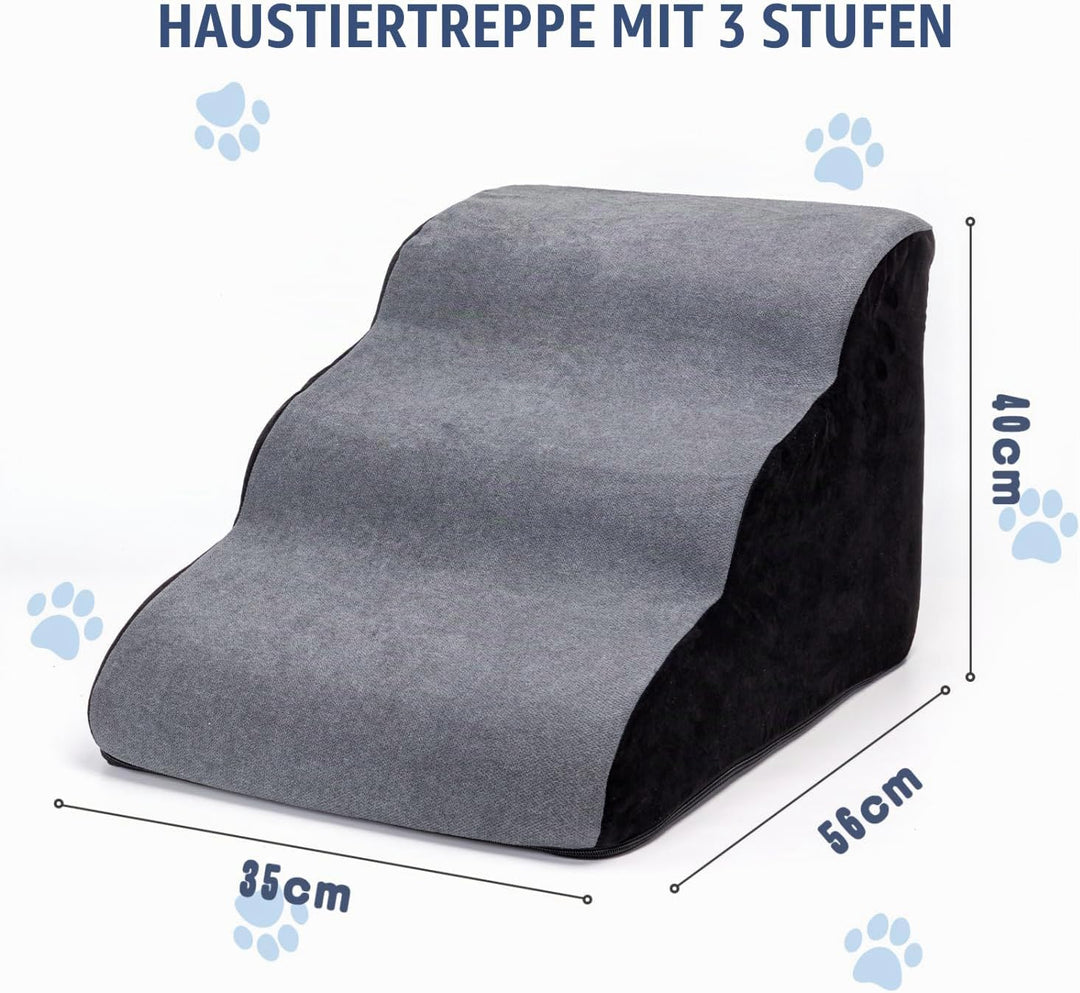 Nobleza Hundetreppe für Kleine Hunde, 3 Stufen Waschbar Hunde treppe, Haustiertreppe für AlterHunde