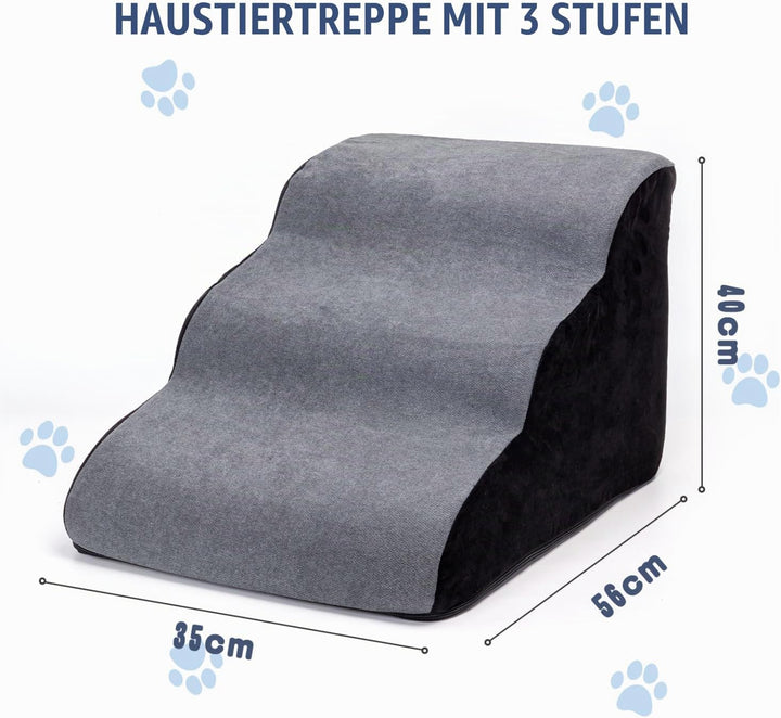 Nobleza Hundetreppe für Kleine Hunde, 3 Stufen Waschbar Hunde treppe, Haustiertreppe für AlterHunde