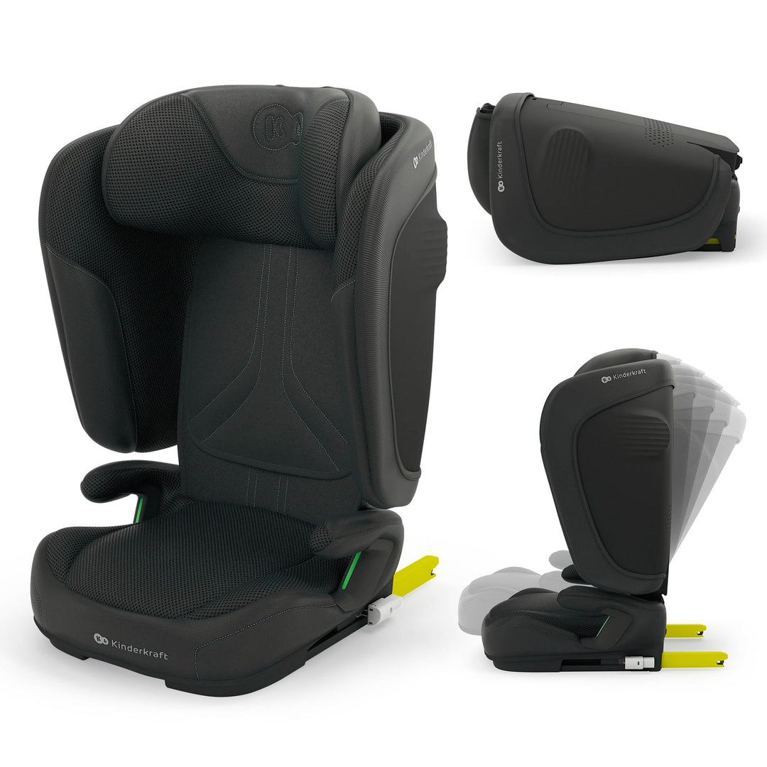 Kinderkraft UNITY 2 i-Size, Faltbarer Autositz 100–150 cm, von ca. 3,5 bis 12 Jahre, verstellbare Ko
