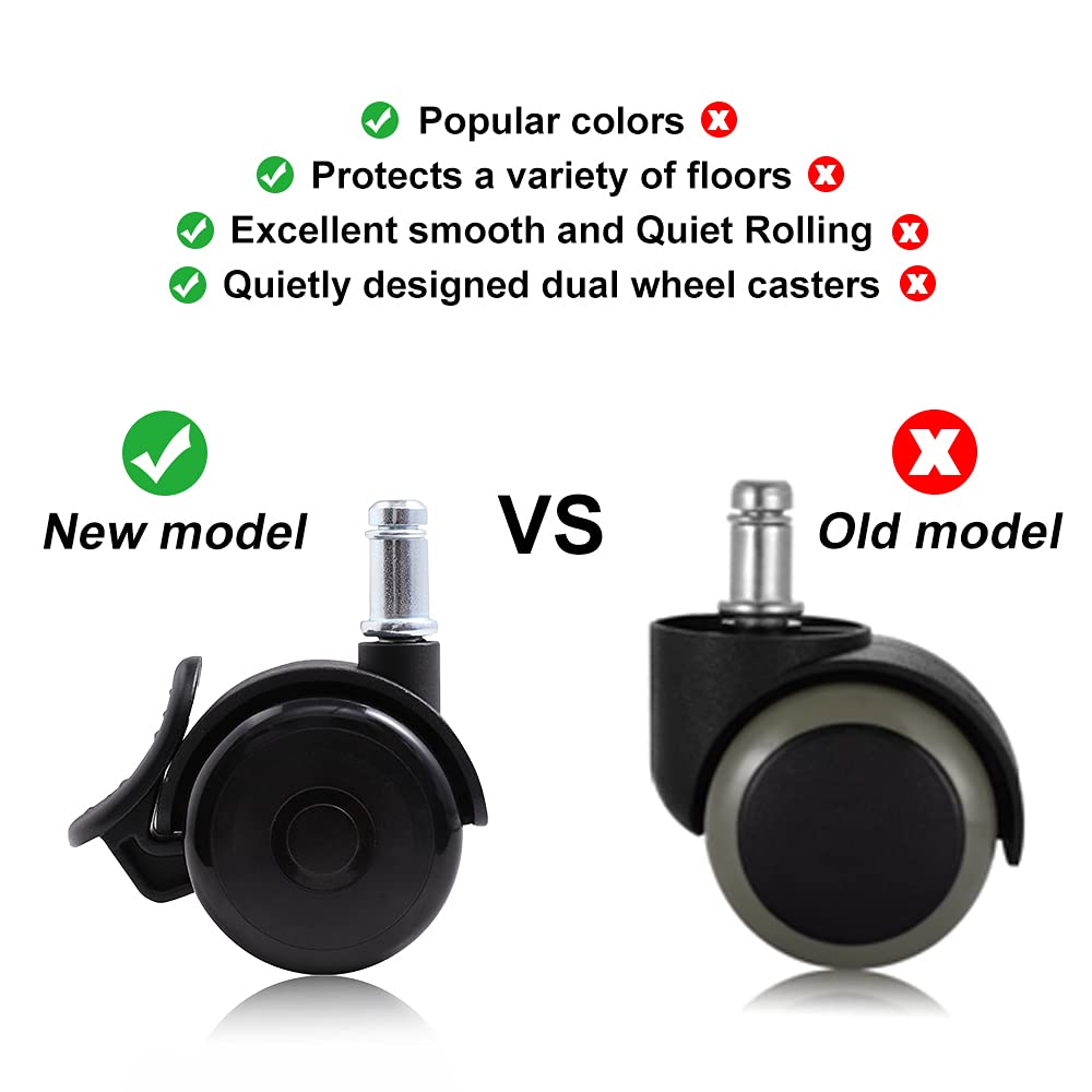 bürostuhl rollen mit bremse 11mm Hartbodenrollen für Bürostühle 5er Set Ersatzrollen Schreibtischstu