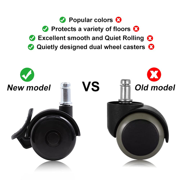bürostuhl rollen mit bremse 11mm Hartbodenrollen für Bürostühle 5er Set Ersatzrollen Schreibtischstu