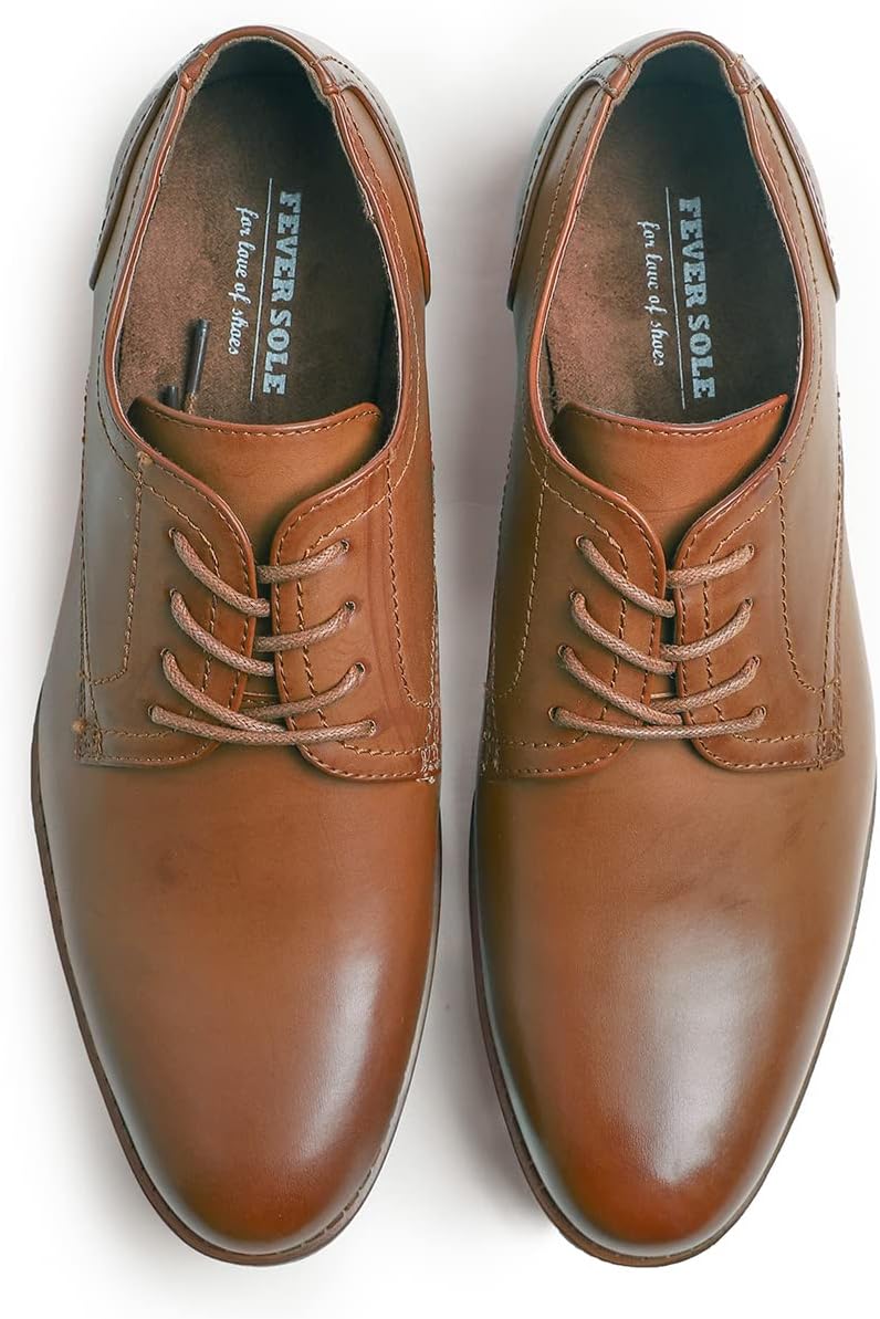 Feversole Men's Classic Dress Marc Herren Anzugschuhe Derby Schnürschuhe Business Schuhe Formale Mod