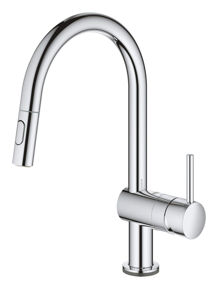 GROHE Minta Touch - Elektronische Einhand- Spültischarmatur (C- Auslauf, herausziehbare Duale- Spülb