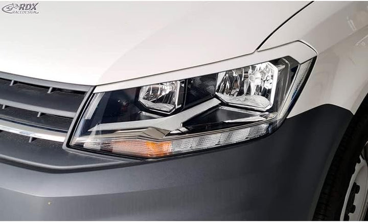 RDX Racedesign Scheinwerferblenden kompatibel mit Volkswagen Caddy IV 2015-2020 (ABS), RDSB197